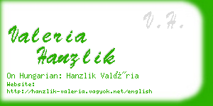 valeria hanzlik business card